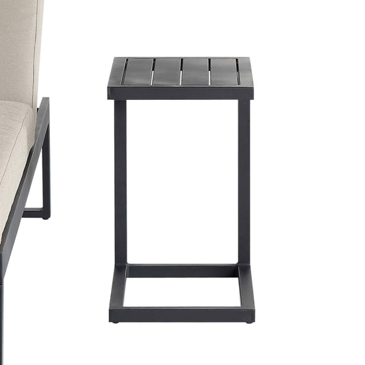 Table d'appoint Albany en aluminium, noire
