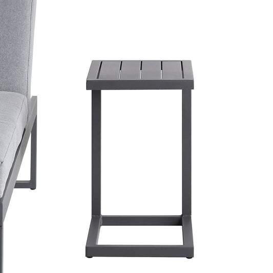 Table d'appoint Albany en aluminium, grise