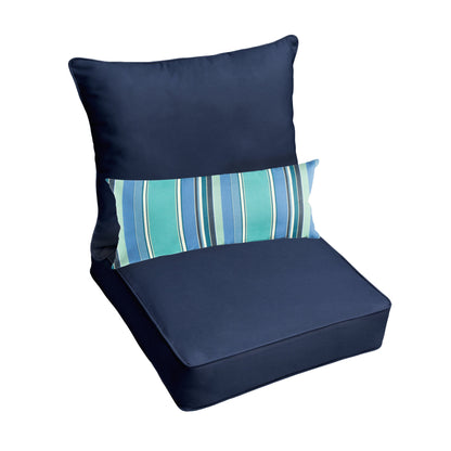 Ensemble de coussins de chaise et oreillers Oakley Sunbrella Solid pour intérieur/extérieur