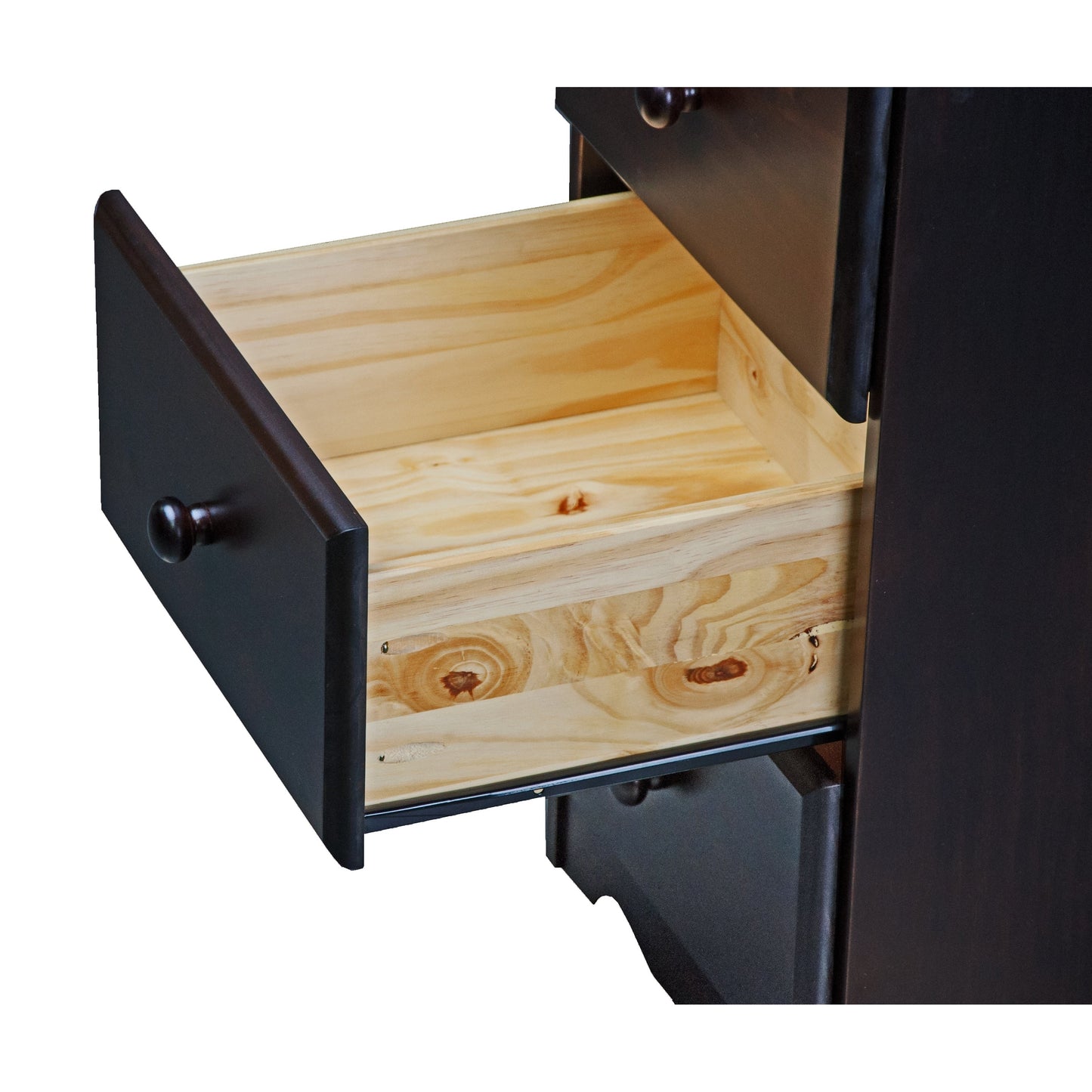 Table de chevet Palace Imports 100% bois massif à 3 tiroirs avec poignées en métal ou en bois