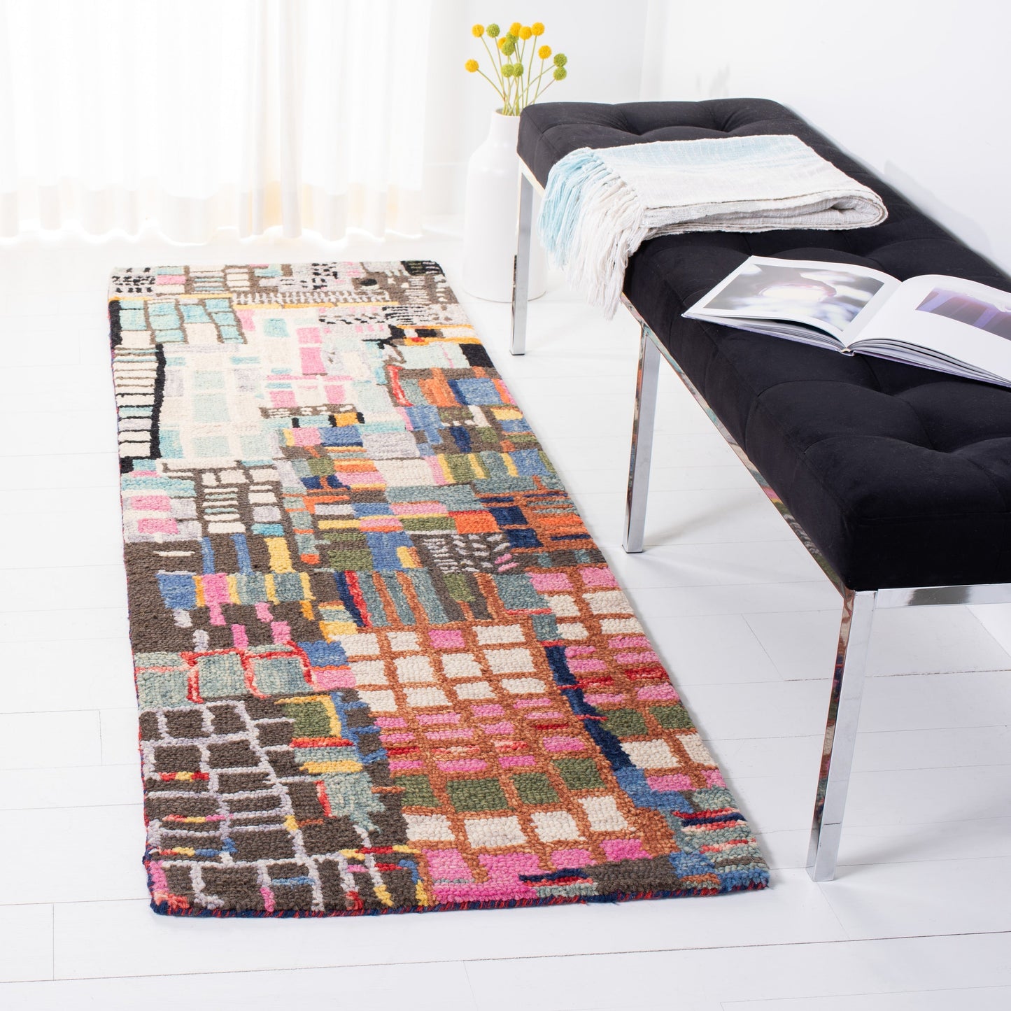 Tapis en laine abstrait bohème Aspen Anemone SAFAVIEH