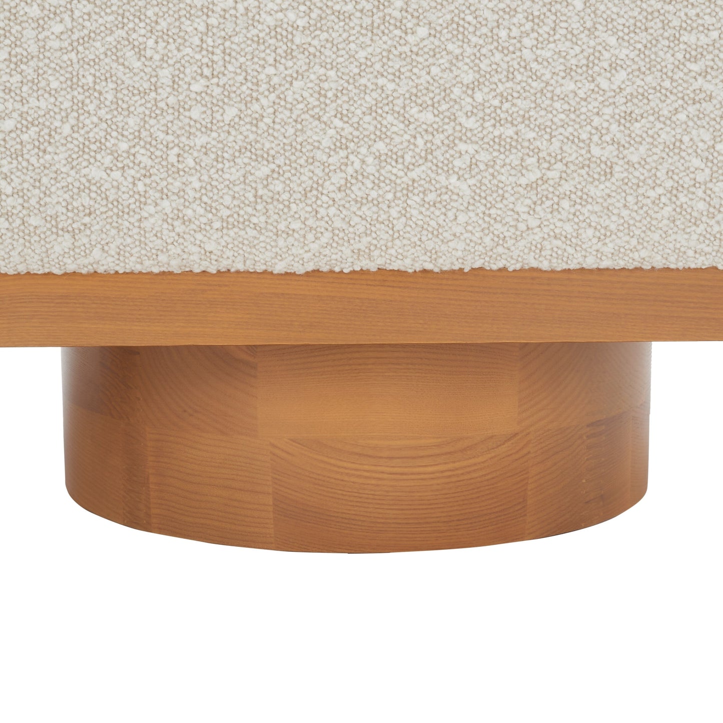 Banc de rangement SAFAVIEH Couture Sunneva Boucle - 155 cm L x 51 cm P x 48 cm H