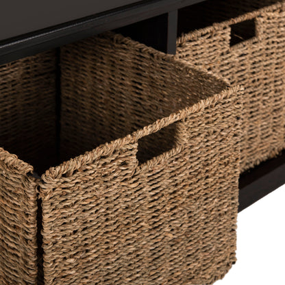 Banc de rangement SAFAVIEH Eola Gris/Blanc - 47 x 16,1 x 19,9 cm - 47 cm L x 16 cm P x 20 cm H