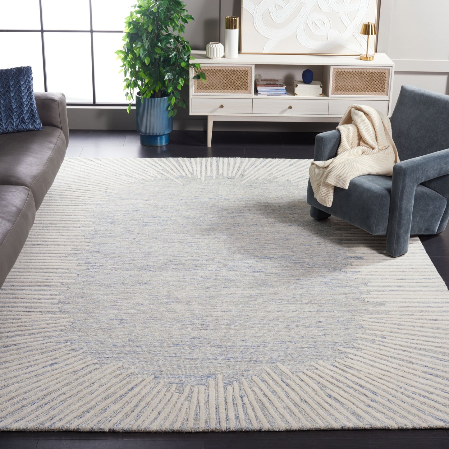 Tapis moderne en laine abstrait Sofoula fait main SAFAVIEH