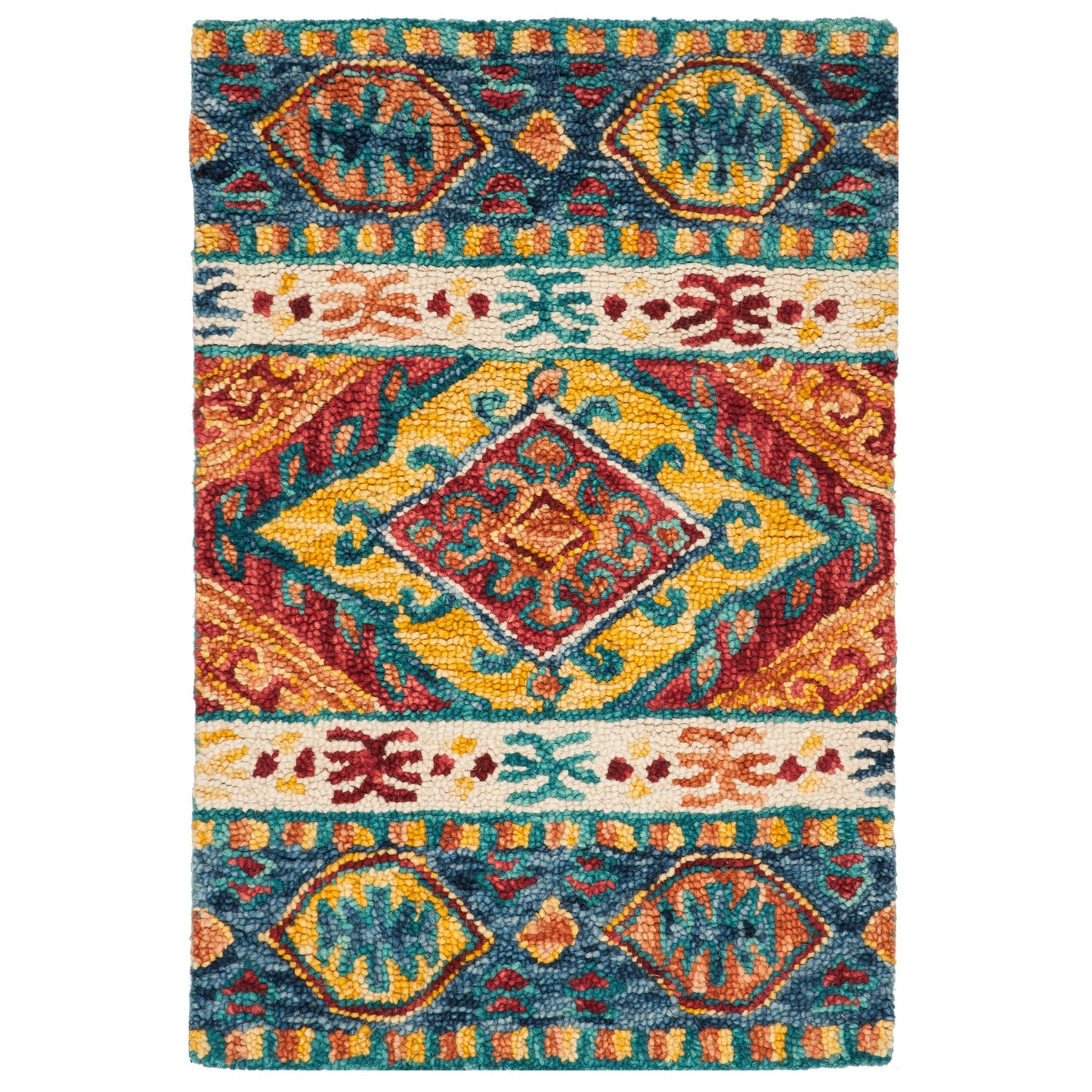 SAFAVIEH Tapis tribal en laine Aspen Geesche Boho fait à la main
