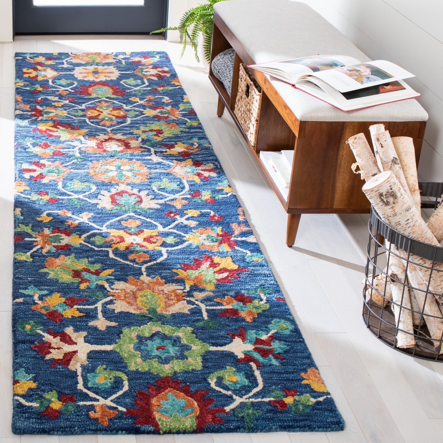 Tapis en laine Aspen Guldeniz Boho Tribal fait main SAFAVIEH