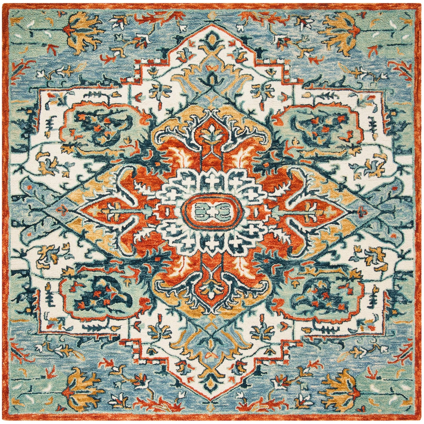 Tapis en laine Aspen Hagar Boho Medallion fait main SAFAVIEH