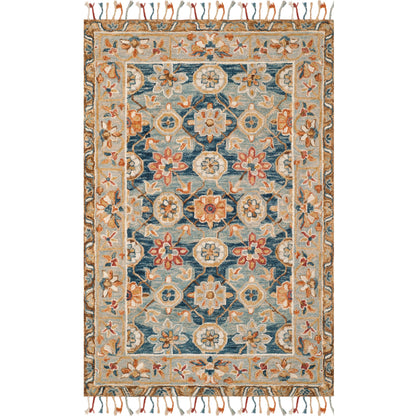 Tapis en laine à pompons Aspen Kimm Boho fait main SAFAVIEH