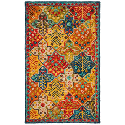 Tapis en laine Aspen Reemtdine Boho Tribal fait main SAFAVIEH