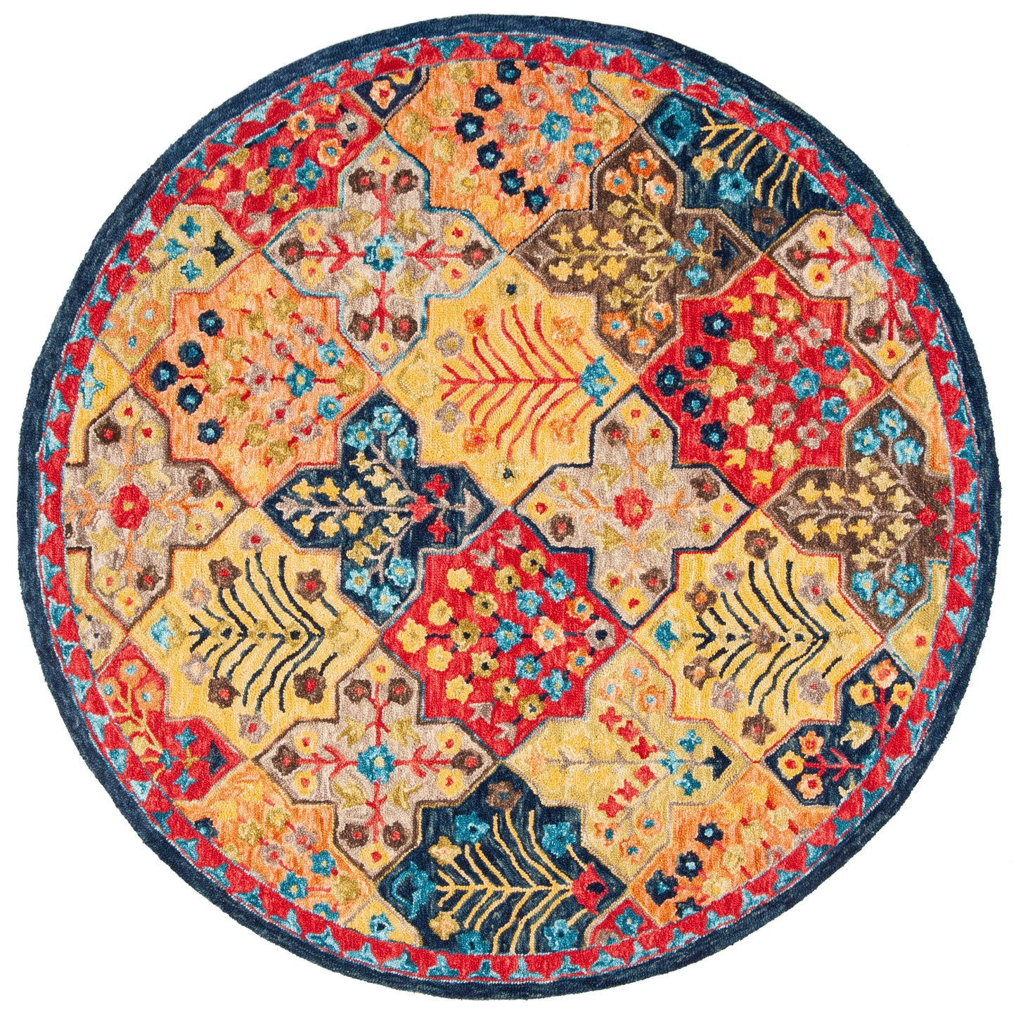 Tapis en laine Aspen Reemtdine Boho Tribal fait main SAFAVIEH
