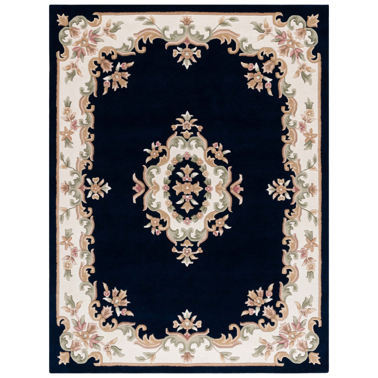 Tapis traditionnel en laine SAFAVIEH fait main, style Aubusson Hale.
