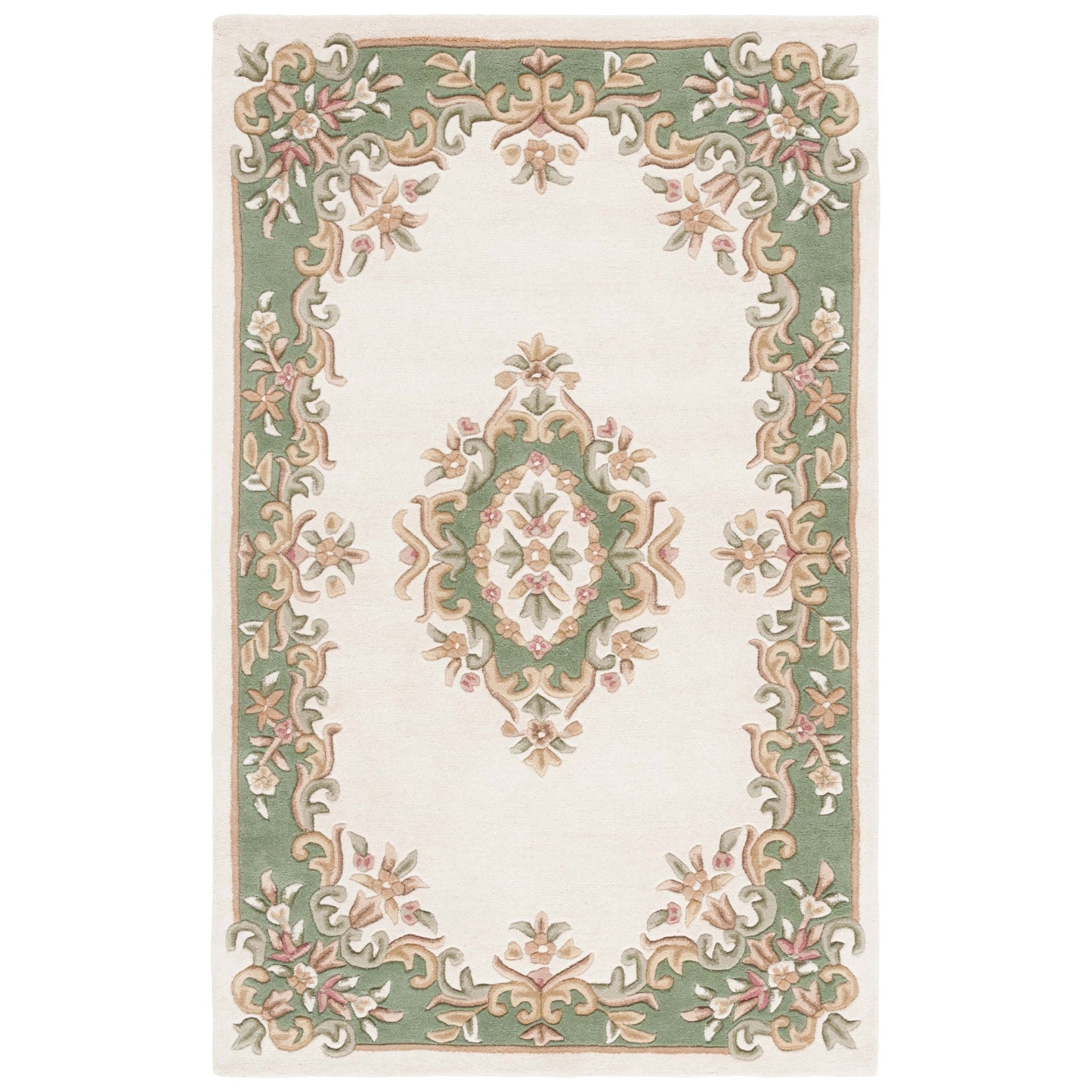 Tapis traditionnel en laine SAFAVIEH fait main, style Aubusson Hale.