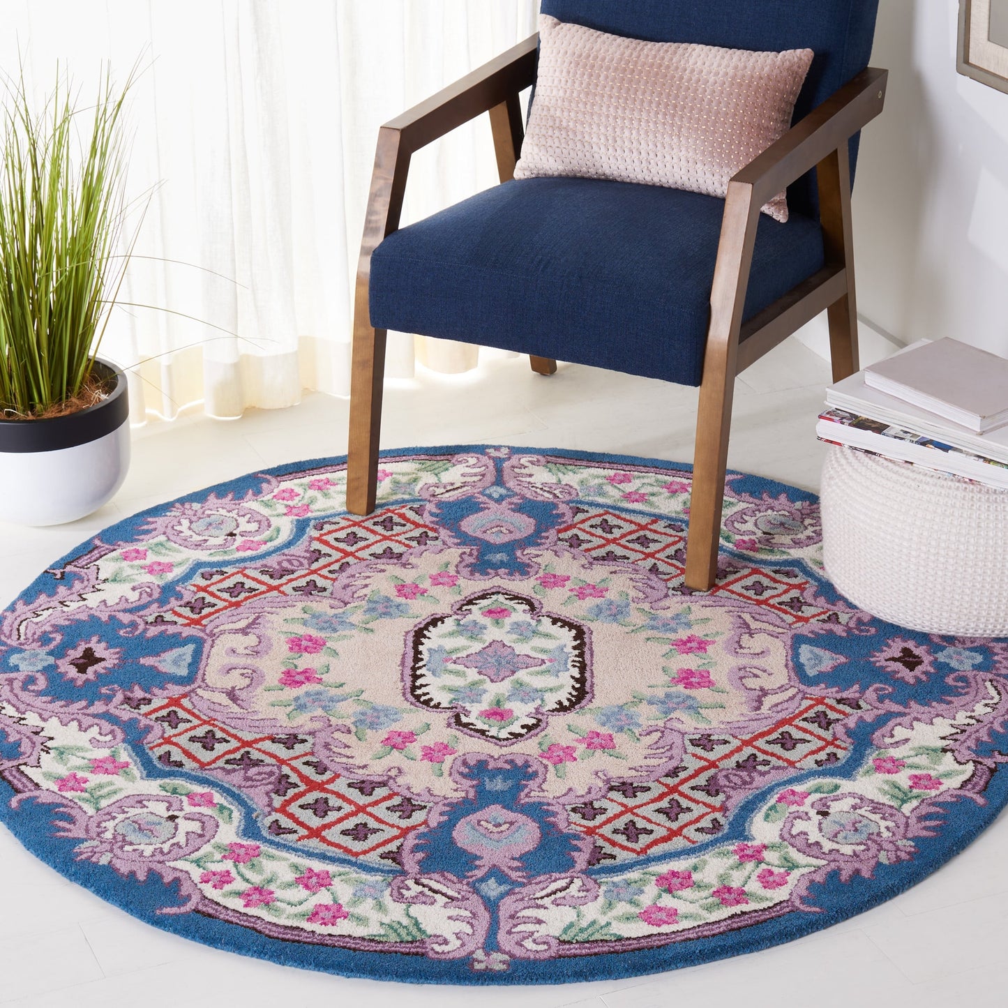 Tapis en laine SAFAVIEH fait main Bellagio Tatevik à médaillon oriental