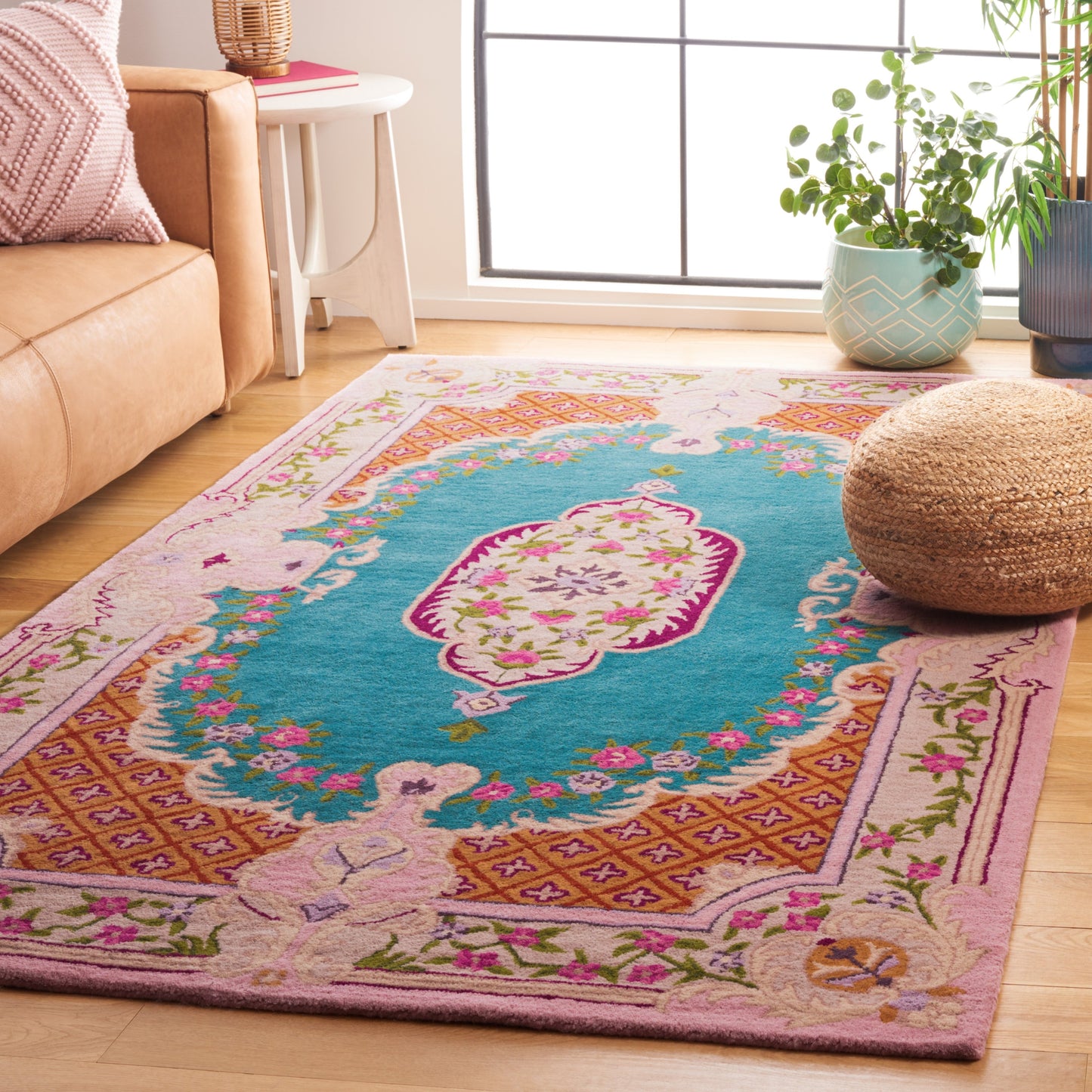 Tapis en laine SAFAVIEH fait main Bellagio Tatevik à médaillon oriental
