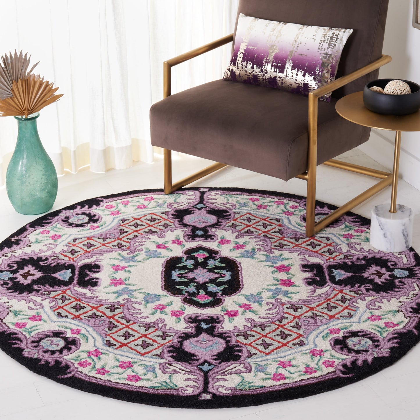 Tapis en laine SAFAVIEH fait main Bellagio Tatevik à médaillon oriental