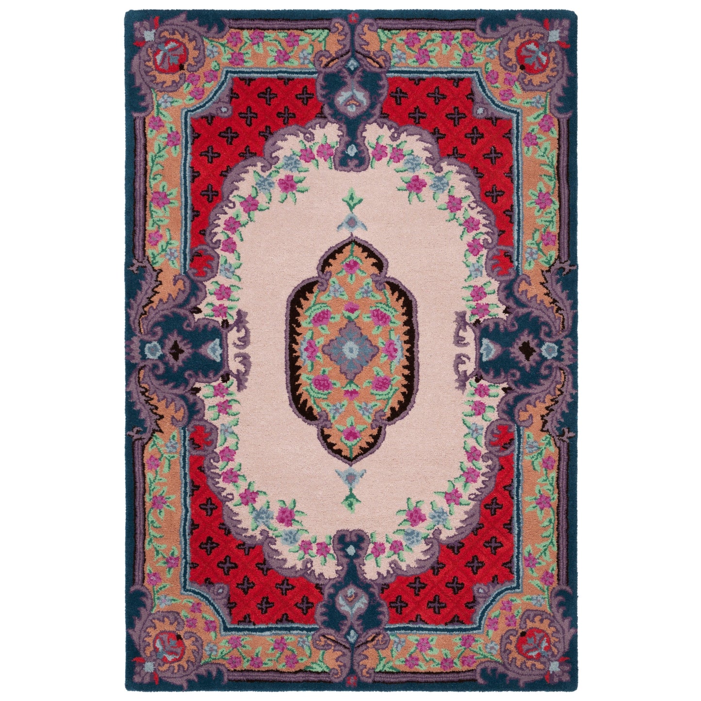 Tapis en laine SAFAVIEH fait main Bellagio Tatevik à médaillon oriental