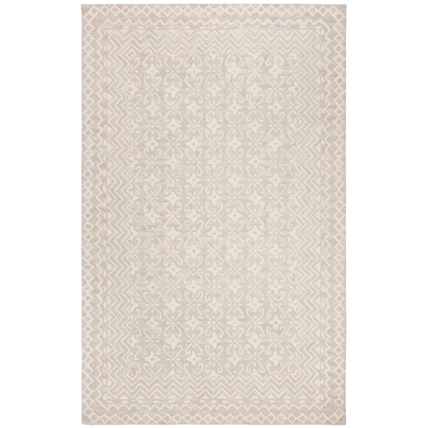 Tapis en laine moderne à motif floral Barbara, fait main, SAFAVIEH