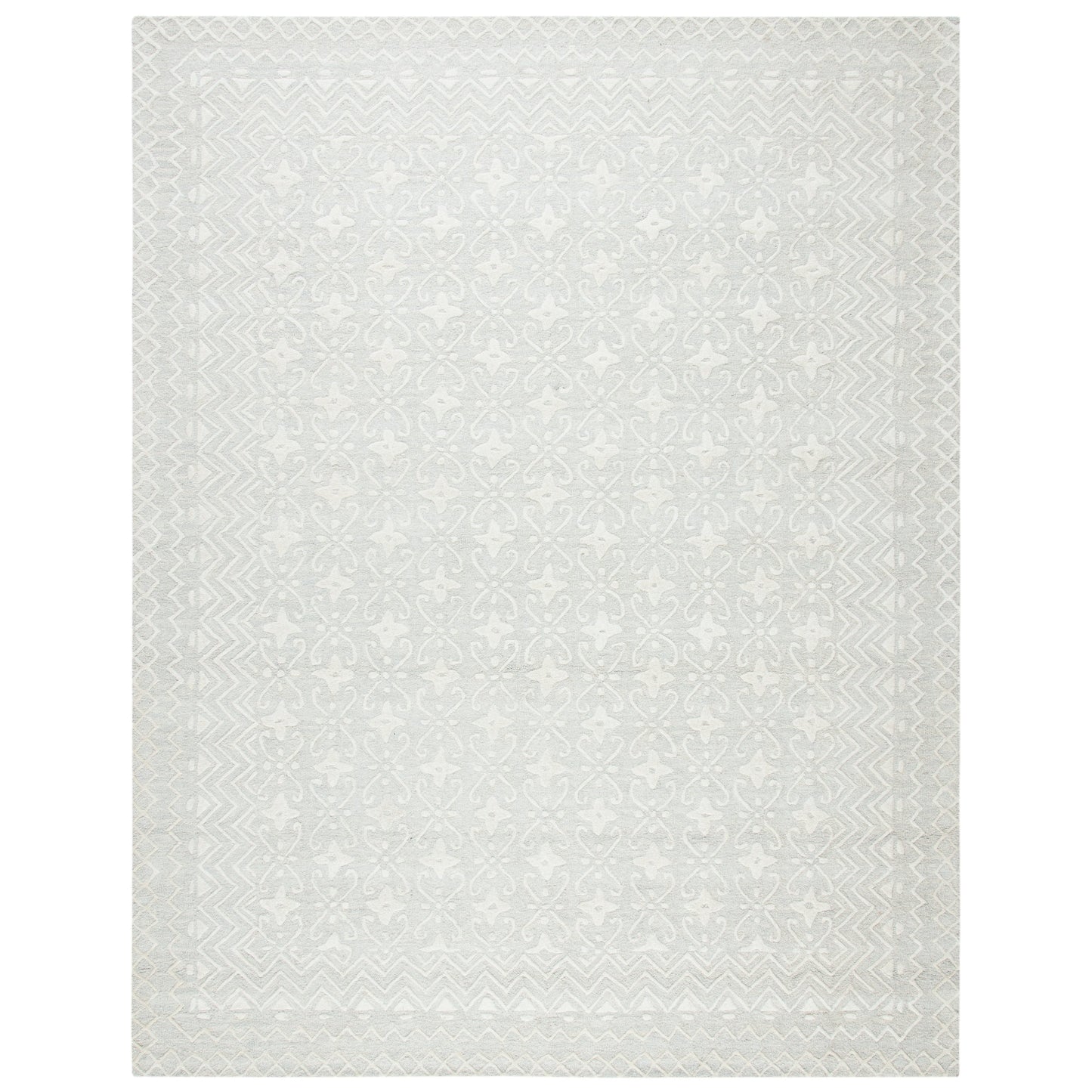 Tapis en laine moderne à motif floral Barbara, fait main, SAFAVIEH