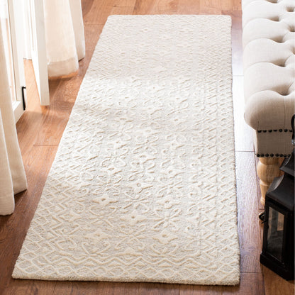 Tapis en laine moderne à motif floral Barbara, fait main, SAFAVIEH