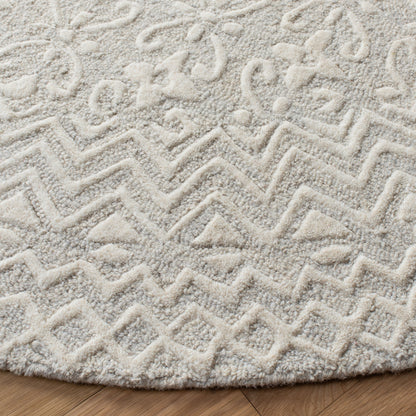 Tapis en laine moderne à motif floral Barbara, fait main, SAFAVIEH