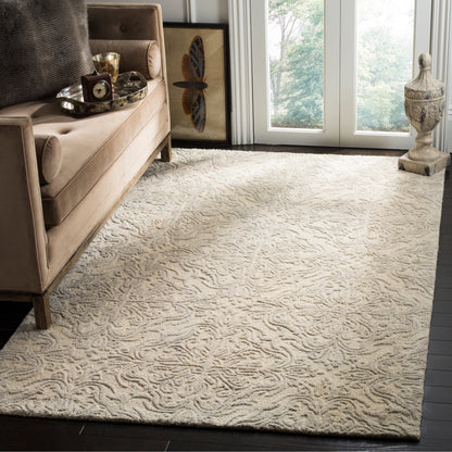 Tapis en laine moderne à motif floral Gertrida fait main SAFAVIEH
