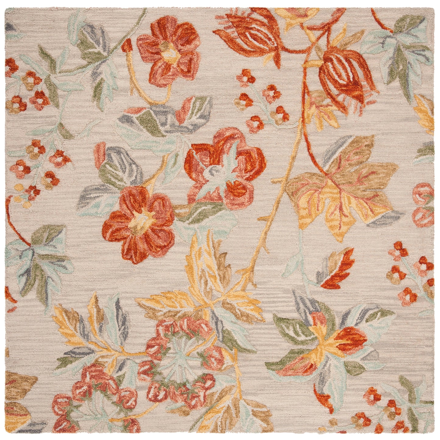 Tapis en laine moderne à motif floral SAFAVIEH fait main Blossom Hysnije
