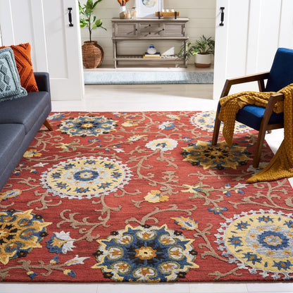Tapis en laine moderne à motif floral Blossom Maaret, fait main par SAFAVIEH