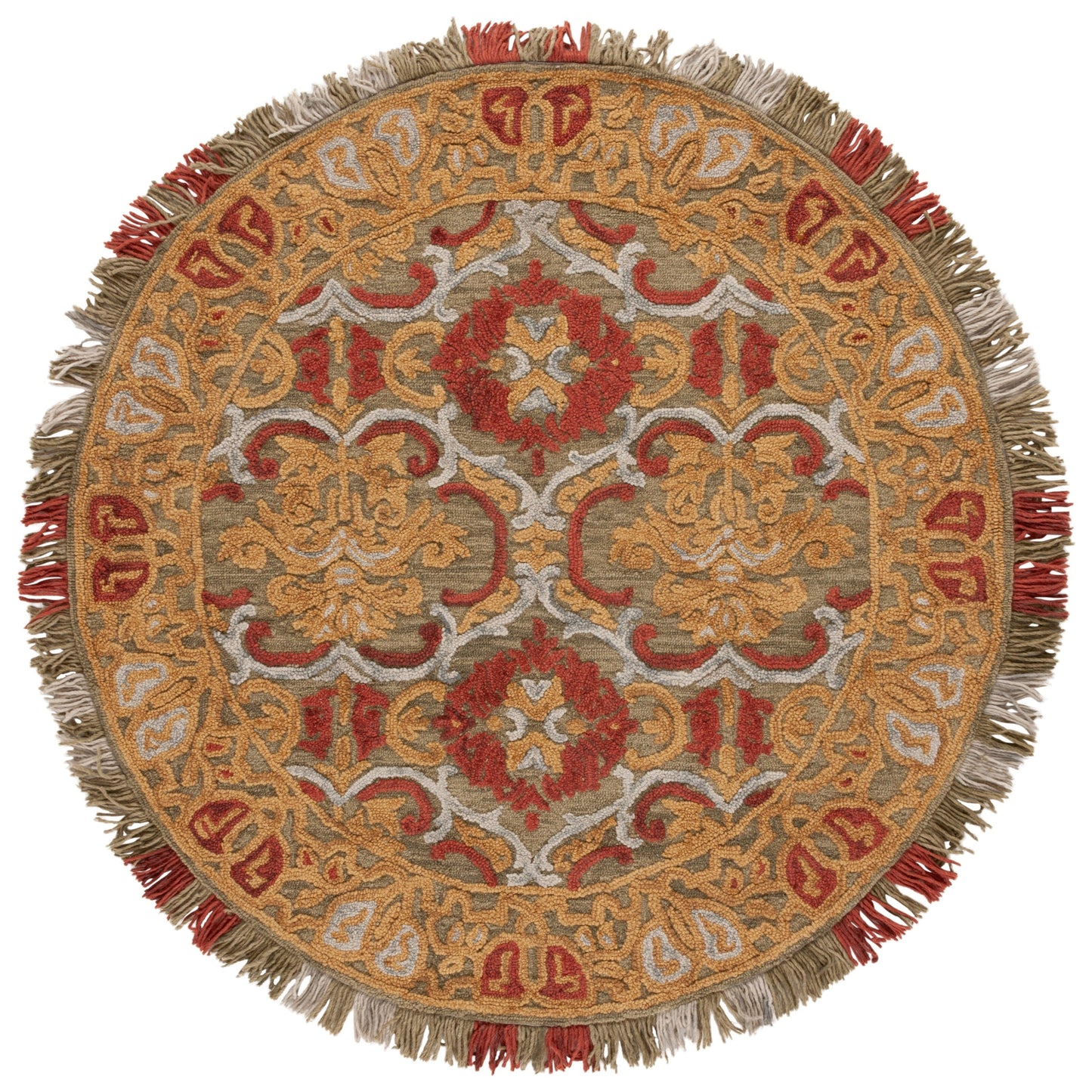 Tapis en laine à motif floral Porzia fait main SAFAVIEH