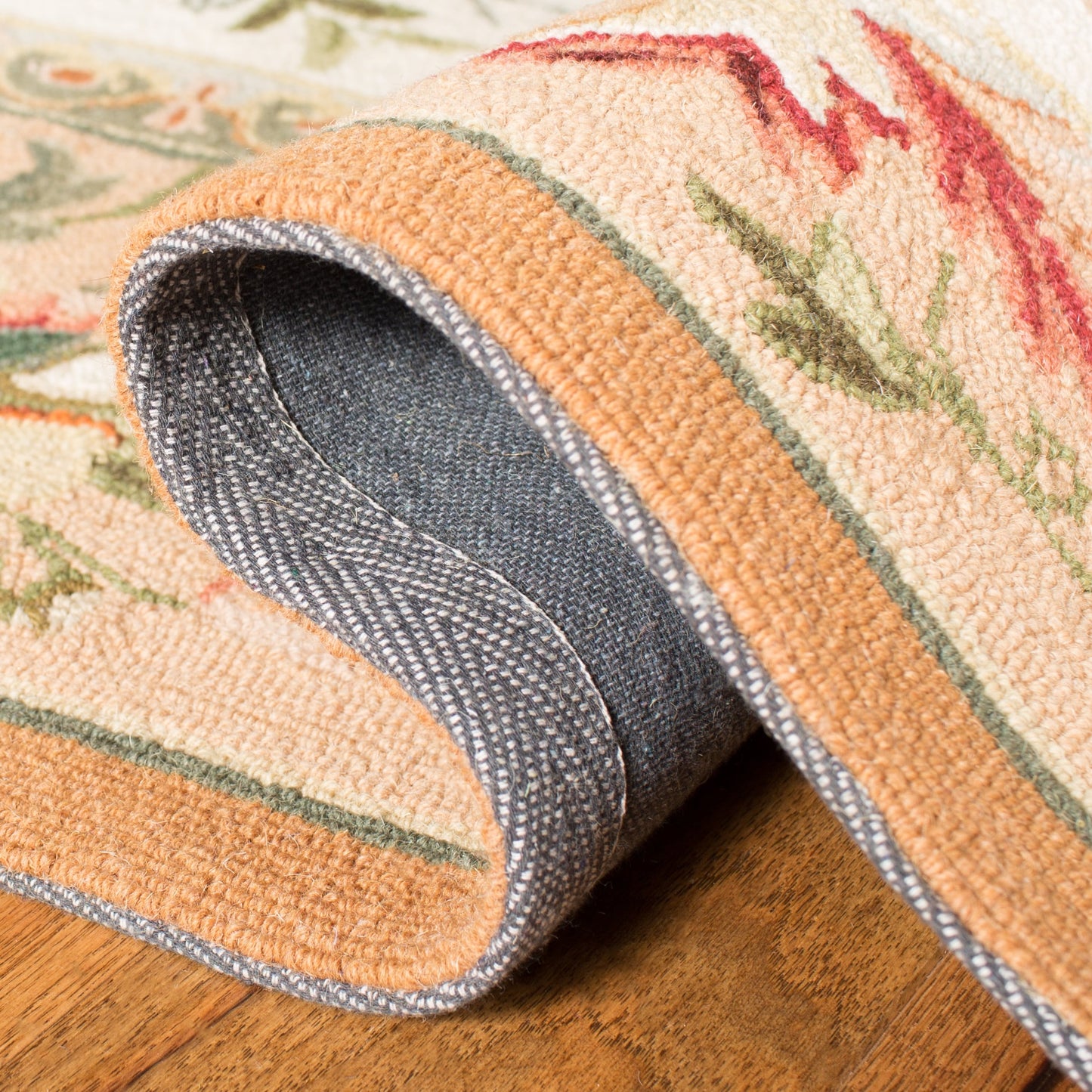 Tapis en laine SAFAVIEH fait main Chelsea Anni motif coq, style campagne française