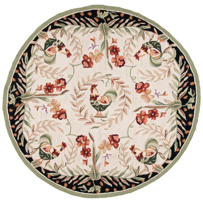 Tapis en laine SAFAVIEH Chelsea Asmaa fait main, motif coq, style campagne française