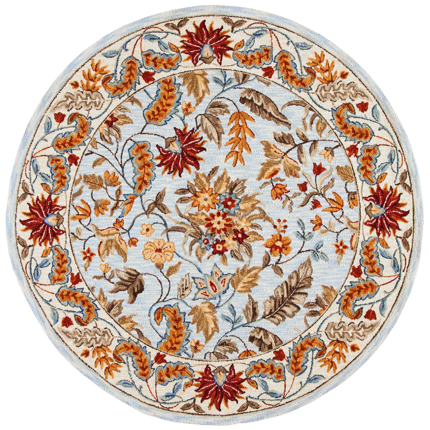 Tapis en laine SAFAVIEH fait main Chelsea Malda style campagne française à motifs floraux