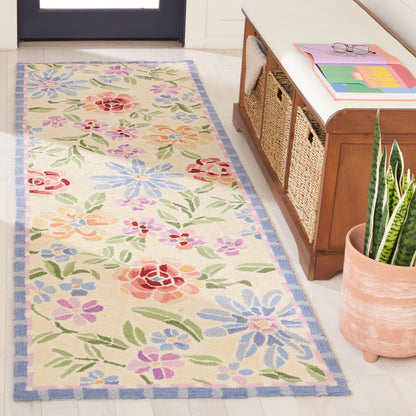 Tapis en laine SAFAVIEH fait main Chelsea Sprig à motif floral style campagne française