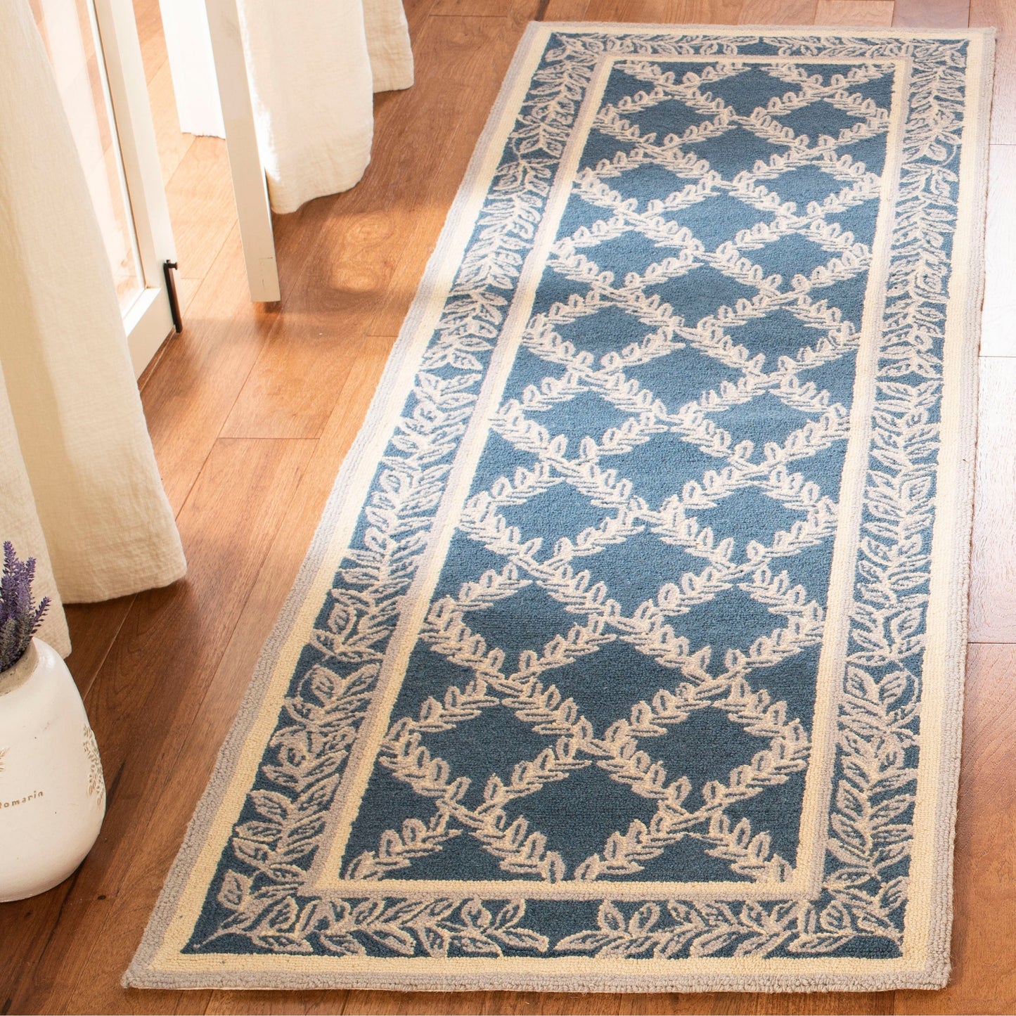 Tapis en laine SAFAVIEH Chelsea Sunstripe Trellis fait main, style campagne française