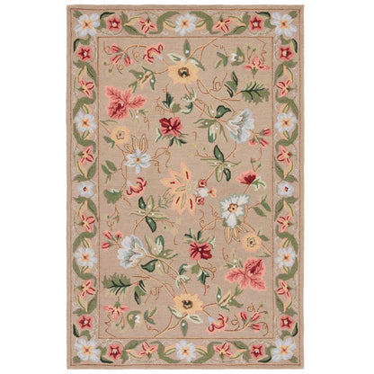 Tapis en laine SAFAVIEH fait main Chelsea Yauhenia à motif floral de style campagnard français