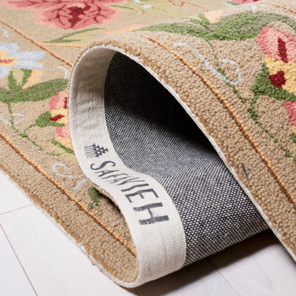 Tapis en laine SAFAVIEH fait main Chelsea Yauhenia à motif floral de style campagnard français