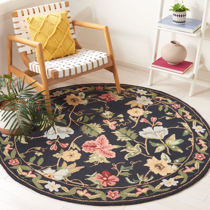 Tapis en laine SAFAVIEH fait main Chelsea Yauhenia à motif floral de style campagnard français