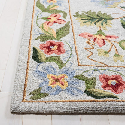 Tapis en laine SAFAVIEH fait main Chelsea Yauhenia à motif floral de style campagnard français
