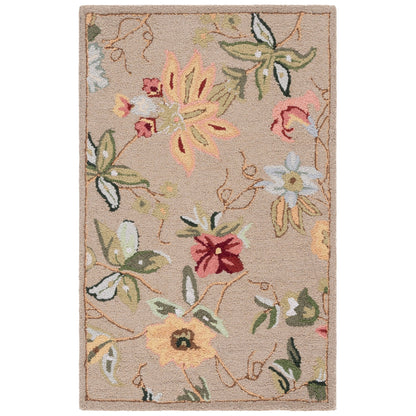Tapis en laine SAFAVIEH fait main Chelsea Yauhenia à motif floral de style campagnard français