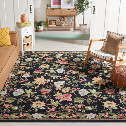 Tapis en laine SAFAVIEH fait main Chelsea Yauhenia à motif floral de style campagnard français