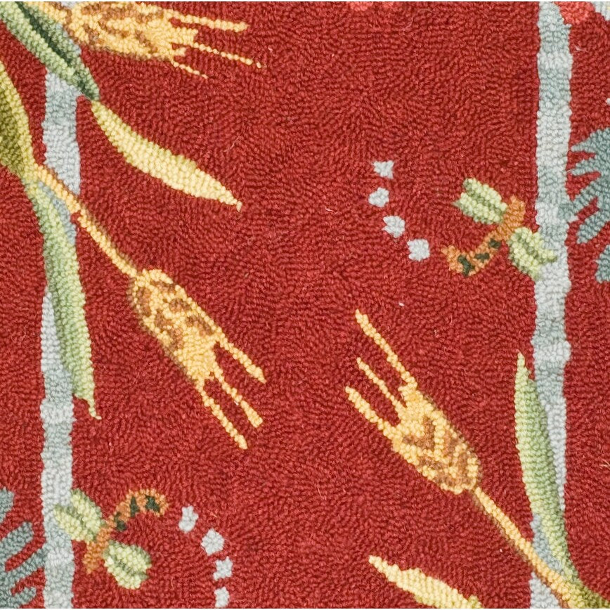 Tapis en laine SAFAVIEH fait main Chelsea Yauheniya motif coq de campagne française