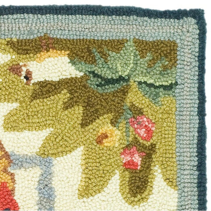 Tapis en laine SAFAVIEH fait main Chelsea Yauheniya motif coq de campagne française