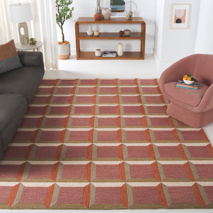 Tapis en laine SAFAVIEH fait main, style Hikariko, moderne du milieu du siècle