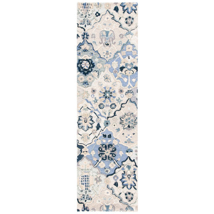 Tapis en laine imprimé floral glamour fait main SAFAVIEH