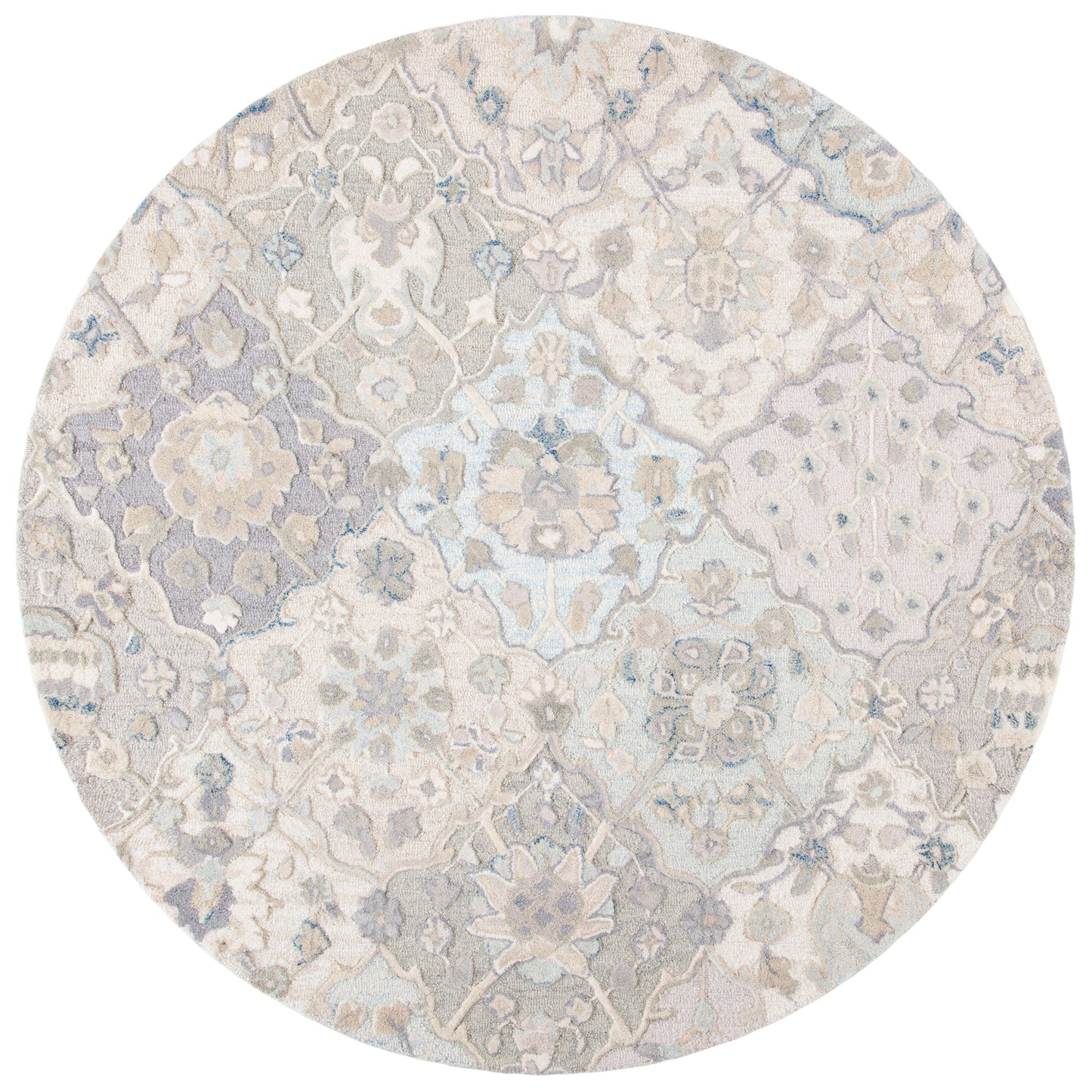 Tapis en laine imprimé floral glamour fait main SAFAVIEH
