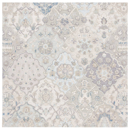 Tapis en laine imprimé floral glamour fait main SAFAVIEH