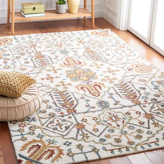 Tapis en laine à motif floral Snjolaug fait main SAFAVIEH Heritage