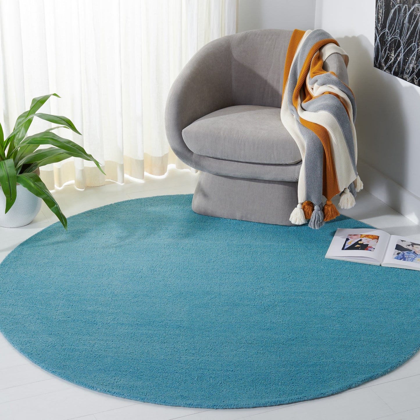 Tapis moderne en laine à carreaux tissés à la main SAFAVIEH Himalaya