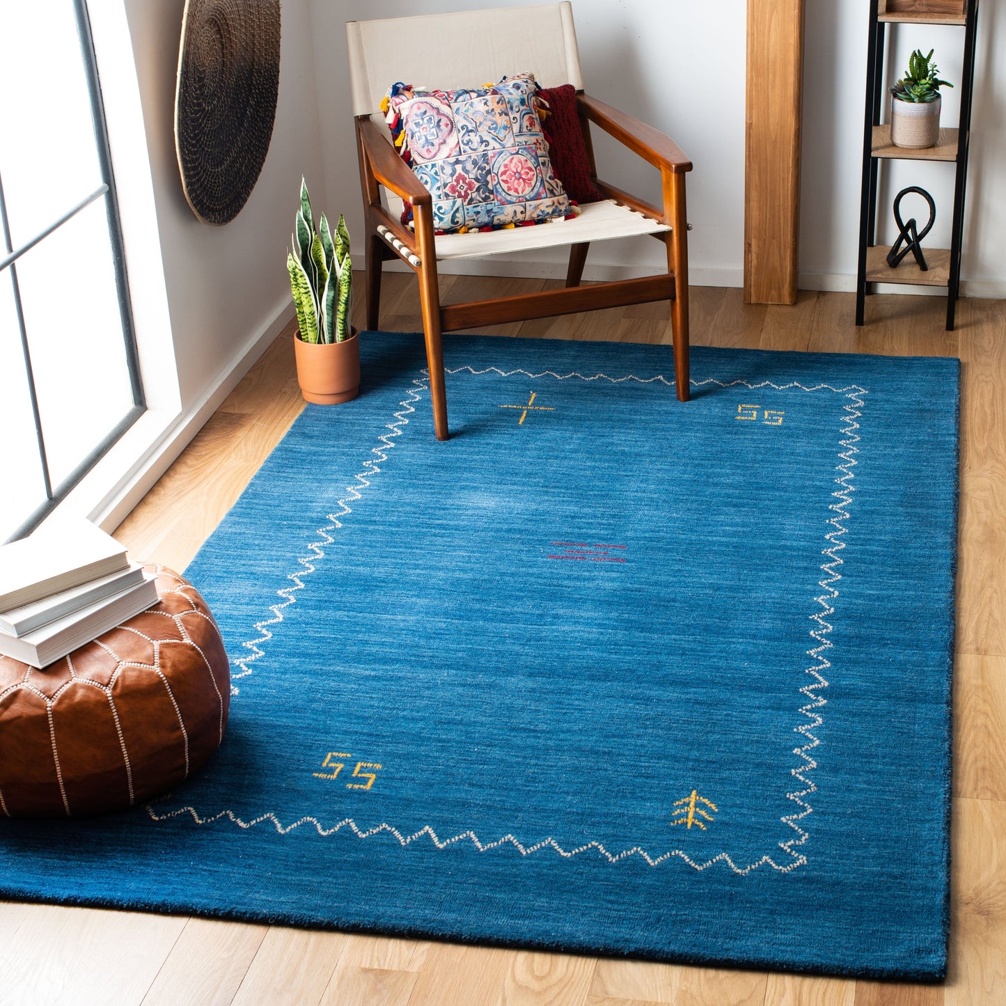 Tapis de couloir Gabbeh en laine Eraclia de l'Himalaya, fait main par SAFAVIEH