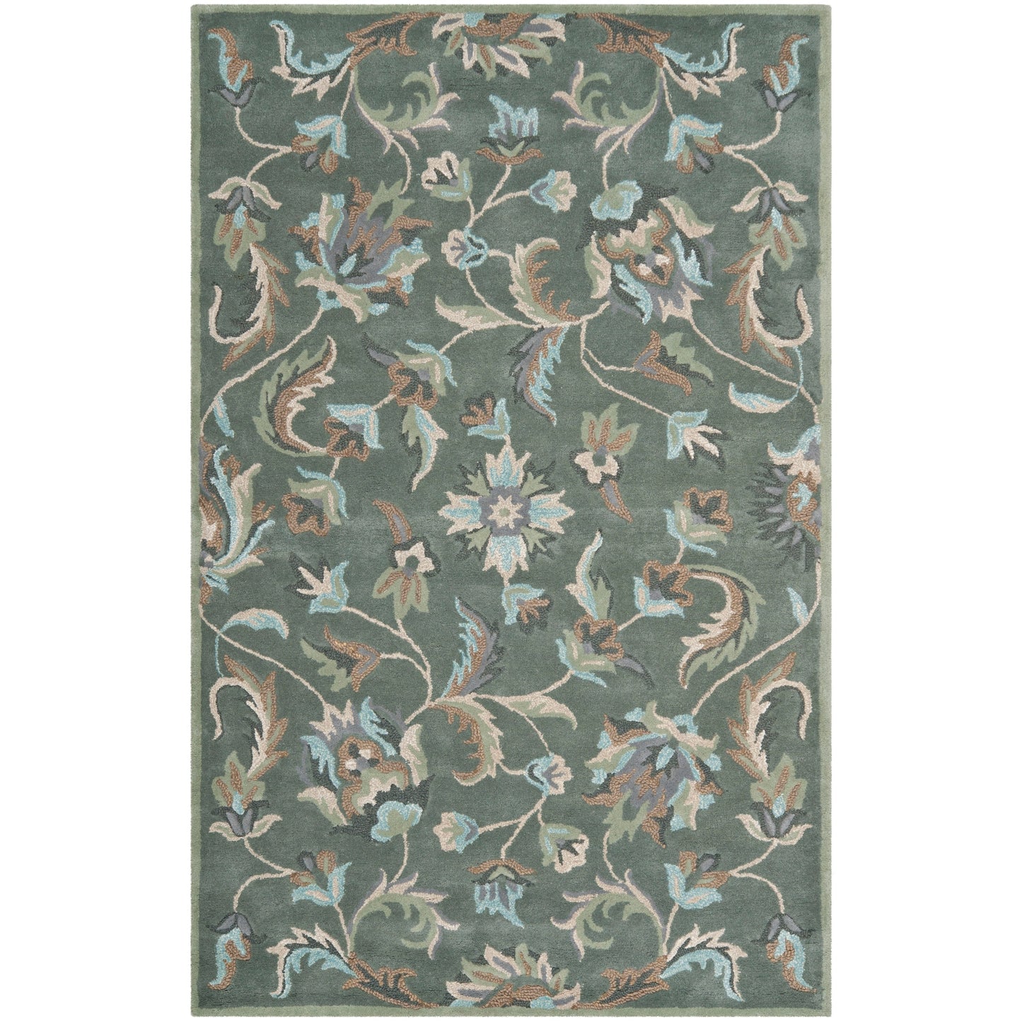 Tapis en laine à motif floral champêtre SAFAVIEH fait main Jardin Aase