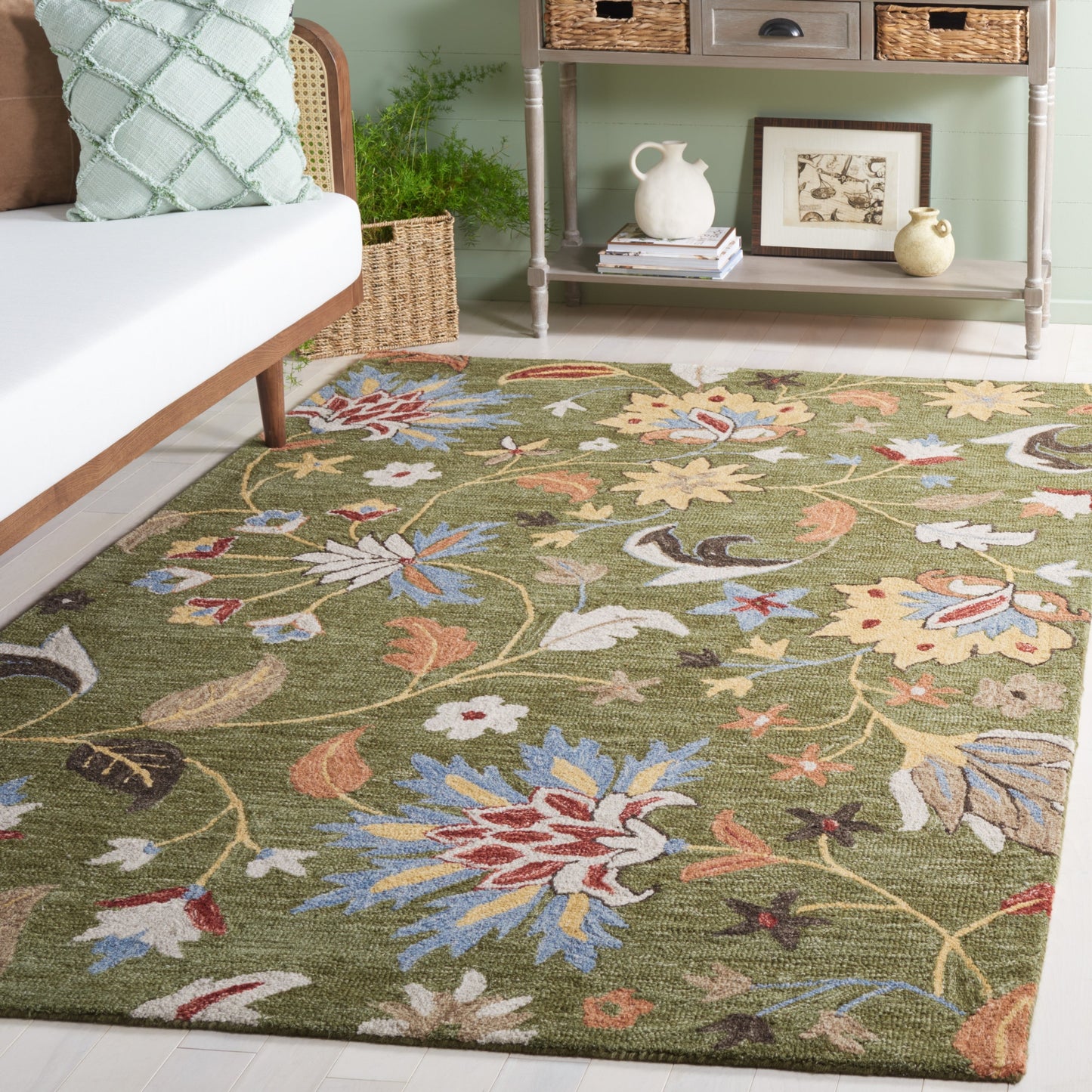 Tapis en laine SAFAVIEH fait main Jardin Asya Country